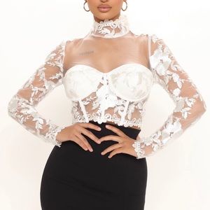 Beautiful white Bolero top